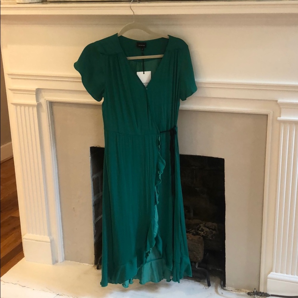 Emerald Green Wrap Dress